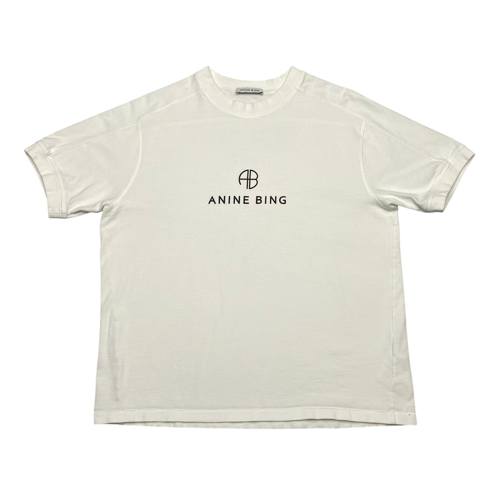 Anine Bing Off White Jaylin Monogram T Shirt Women's Medium Retro